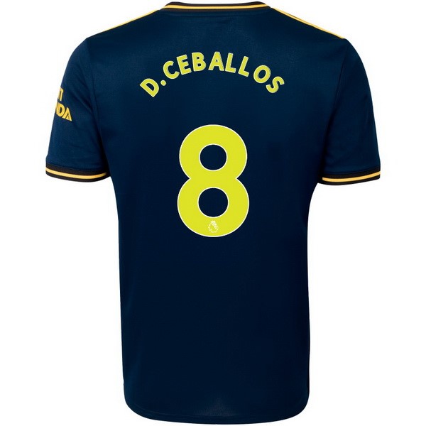 Camiseta Arsenal NO.8 D.Ceballos Replica Tercera Ropa 2019/20 Azul